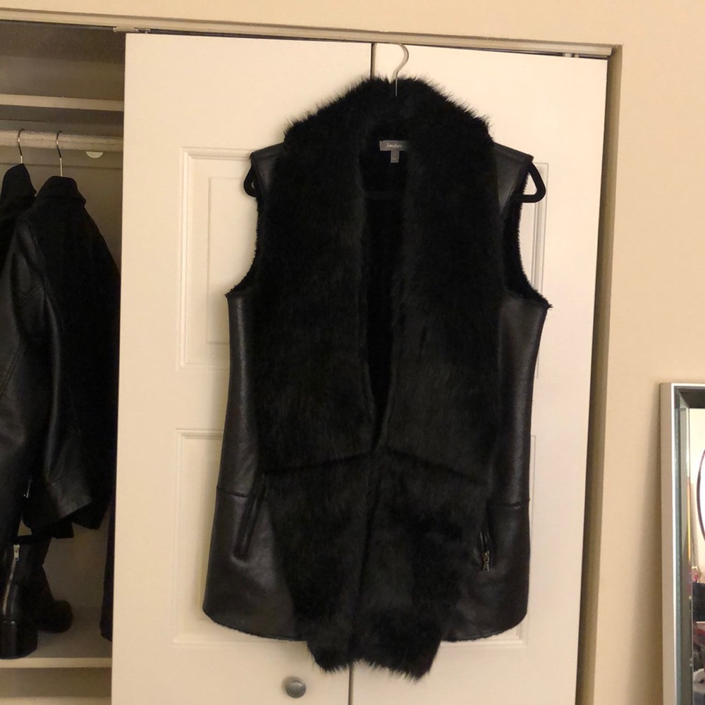 Faux fur black shearling Neiman Marcus vest